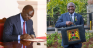 A photo collage of President William Ruto assenting the finance bill 2026 into law at StateHouse and treasury CS John Mbadi during 2026/27 budget reading at Bunge towers. PHOTO/ File