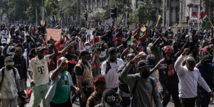 Kenyan Gen Z during the finance bill protestsPHOTO/Standard