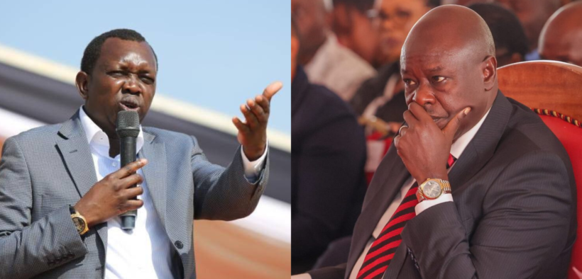A photo collage of Kapseret MP Oscar Sudi and DCP Party leader Rigathi Gachagua. PHOTO/ File