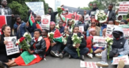 Families of Gen Z protest victims shed tears as they march to Parliament and lay wreaths in honour of those killed in the 2024 anti-Finance Bill protests. PHOTO/Bonface Bogita/NMG