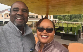 Kirinyaga Governor Anne Waiguru and her husband Kamotho Waiganjo in undisclosed location. PHOTO/ Waiguru FB