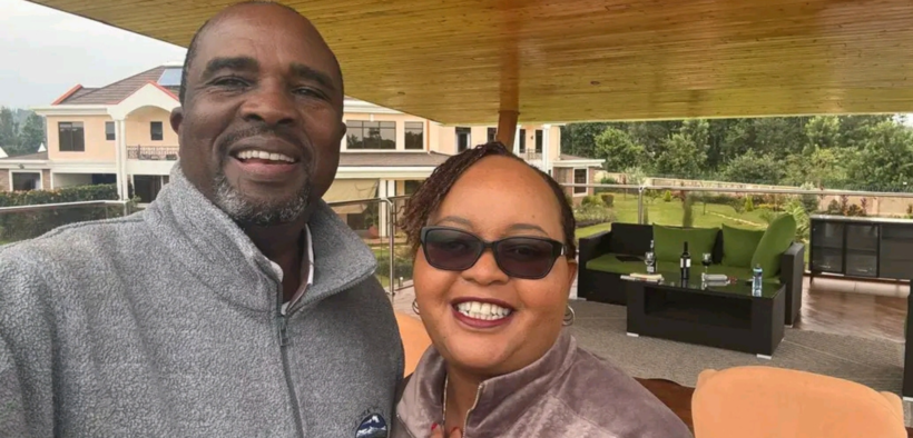 Kirinyaga Governor Anne Waiguru and her husband Kamotho Waiganjo in undisclosed location. PHOTO/ Waiguru FB