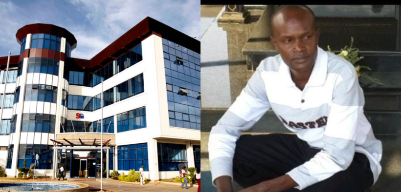 A photo collage of Standard Group headquarters in Nairobi and Standard's Nakuru Bureau Chief Alex Kiprotich. PHOTO/ File