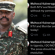 A collage of General Muhoozi and the posts he posted on X PHOTO/Muhoozi X