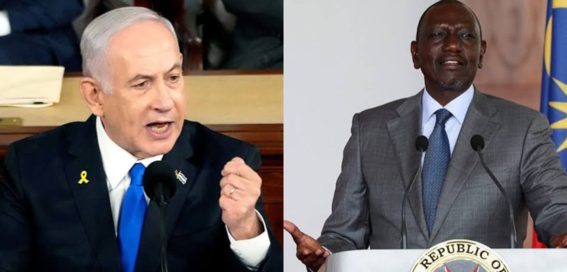 A photo collage of President William Ruto and Israeli Prime Minister Benjamin Netanyau. PHOTO/ PCS/ Prime Minister Israel X.