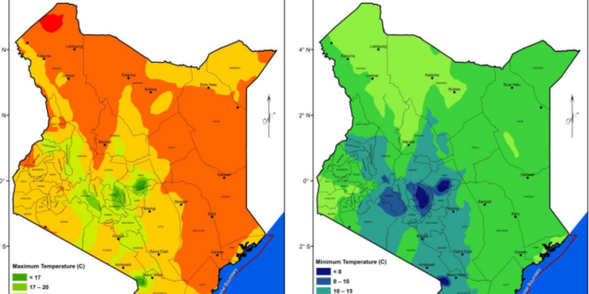 Kenya Met Lists Regions Expected to Receive Rainfall This Week.Photo/ file