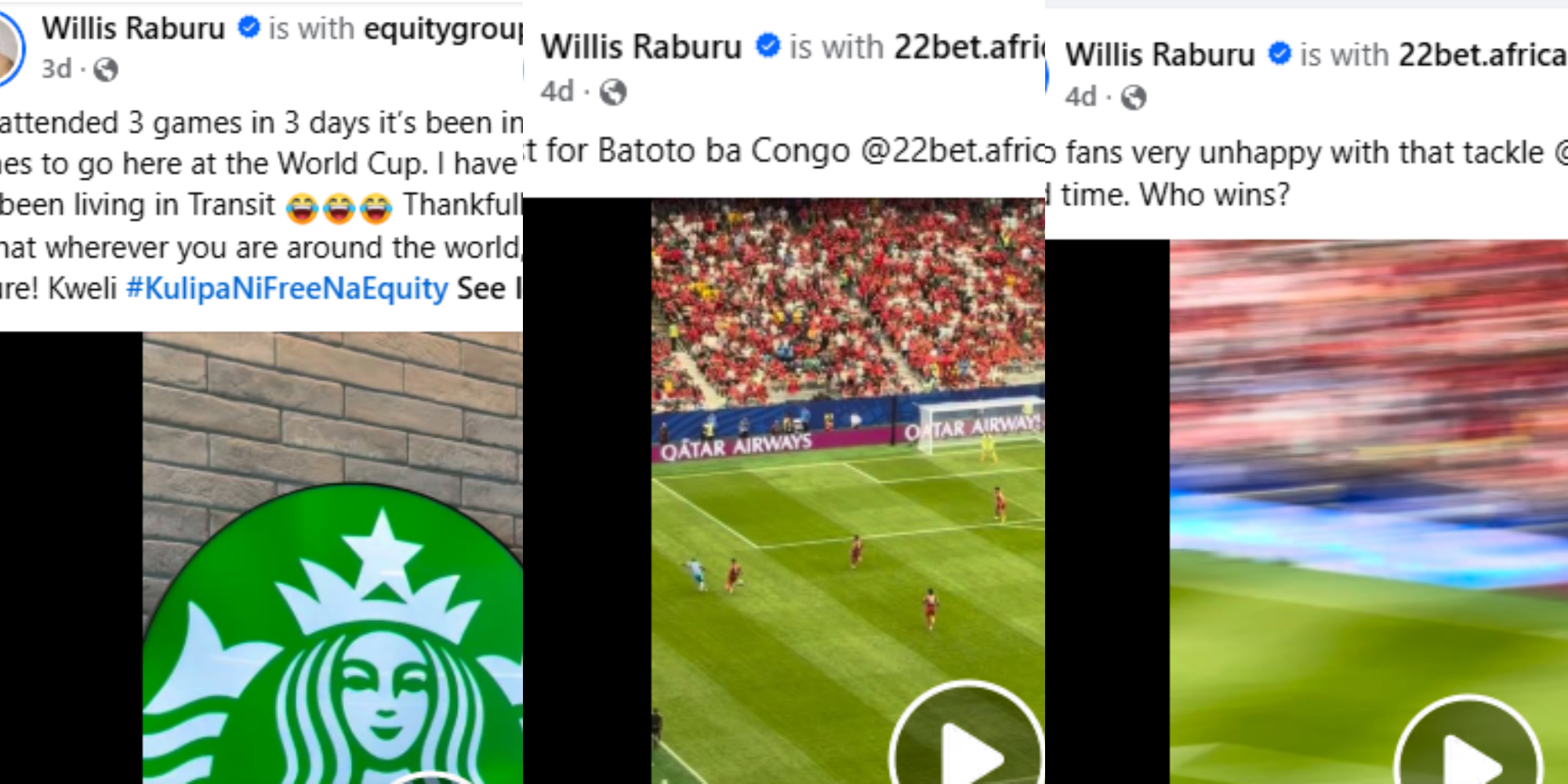 Screenshots of Willis Raburu's Post . Photo/ fb