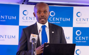 Centum CEO, James Mworia addresses stakeholders during a corporate briefing at Centum Investment Company Plc. PHOTO/ Centum Investment Company plc LinkedIn