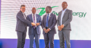 From left EVP Retail and Commercial Vivo Energy, Mr. Arnaud Guichard Eng. Peter Njeru-Founder and CEO RIVA Petroleum Peter Murungi-Managing Director, Vivo Energy Kenya Mr. Stephen Gikonyo- Lubricants Sales and Marketing Manager Vivo Energy Kenya. PHOTO/ File