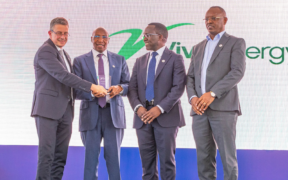 From left EVP Retail and Commercial Vivo Energy, Mr. Arnaud Guichard Eng. Peter Njeru-Founder and CEO RIVA Petroleum Peter Murungi-Managing Director, Vivo Energy Kenya Mr. Stephen Gikonyo- Lubricants Sales and Marketing Manager Vivo Energy Kenya. PHOTO/ File