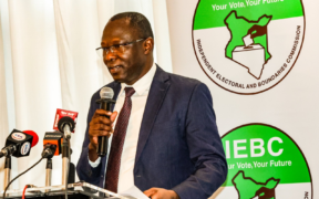 IEBC Chairperson Erastus Ethekon speaking during a past IEBC event in Nairobi. PHOTO/ File