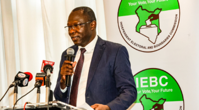 IEBC Chairperson Erastus Ethekon speaking during a past IEBC event in Nairobi. PHOTO/ File