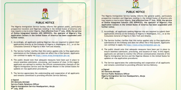 Nigeria Issues Fresh Directive for All Applicants Requiring Nigerian Visa