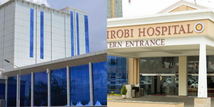 A collage of Brookside Dairies and Nairobi Hospital PHOTO/Nation