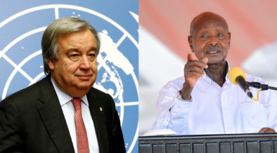 A collage of Yoweri Museveni and Antonio Guterres PHOTO/File