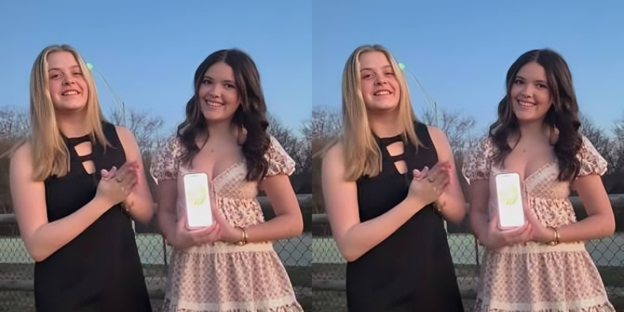 A collage photo of the two daughters of Julia Grovenburg. Photo Julia Grovenburg/ IG