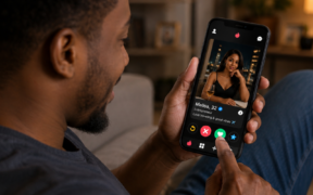 A man browses profiles on a dating app using his smartphone. PHOTO/AI