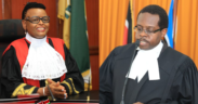 A photo collage of CJ Martha Koome and LSK President Charles Kanjama
