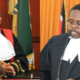 A photo collage of CJ Martha Koome and LSK President Charles Kanjama