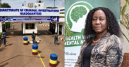 A photo collage of DCI headquarters and Dr. Victoria Nthunya Mutiso