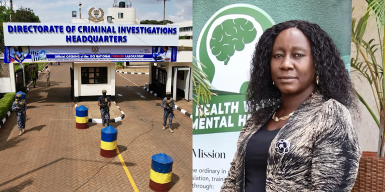 A photo collage of DCI headquarters and Dr. Victoria Nthunya Mutiso
