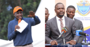 A photo collage of Kisii Governor Simba Arati and KMPDU Secretary-General Dr. Davji Bhimji Atellah