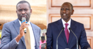 A photo collage of Ptesident William Ruto and Nairobi Senator Edwin Sifuna