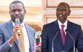 A photo collage of Ptesident William Ruto and Nairobi Senator Edwin Sifuna