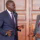A photo of president William Ruto and Nairobi governor Johnson Sakaja. Photo/ File