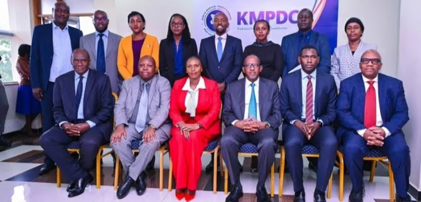 A photo showing Health CS Aden Duale and KMPDU board members . Photo/ File