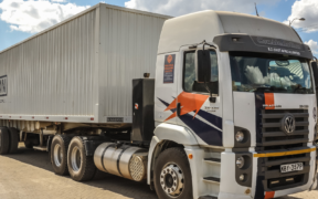 A photo showing Truck of Multiple Hauliers at a garage. Photo / Multiple Hauliers