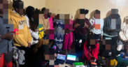 A photo showing rescused women by DCI during their operation against sexual exploitation. Photo /DCI