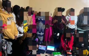A photo showing rescused women by DCI during their operation against sexual exploitation. Photo /DCI