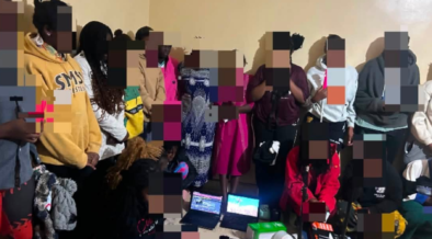 A photo showing rescused women by DCI during their operation against sexual exploitation. Photo /DCI