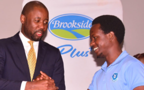 Chief Executive Officer, The Nairobi Hospital, Mr Felix Osano awarding a caddie PHOTO/File