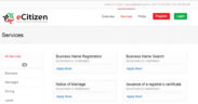 A photo showing eCitizen's website page. Photo/ File