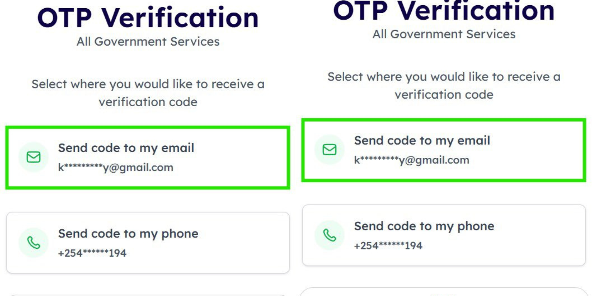 A photo showing the OTP Verification email. Photo/ eCitizen