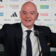 FIFA President Gianni Infantino urged people to be patient and have reasonable expectations for how much FIFA could alter American visa policies ahead of the World Cup opener Thursday. (Eduardo Verdugo / Associated Press)