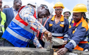 Former DP Rigathi Gachagua lays foundation stone for the Kapsuswa Affordable Housing Project in Soy, Uasin Gishu County on January 9, 2024