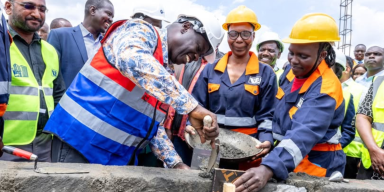 Former DP Rigathi Gachagua lays foundation stone for the Kapsuswa Affordable Housing Project in Soy, Uasin Gishu County on January 9, 2024