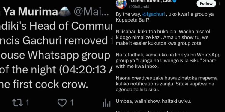 A collage of the tweet that Itumbi posted on XPHOTO/X