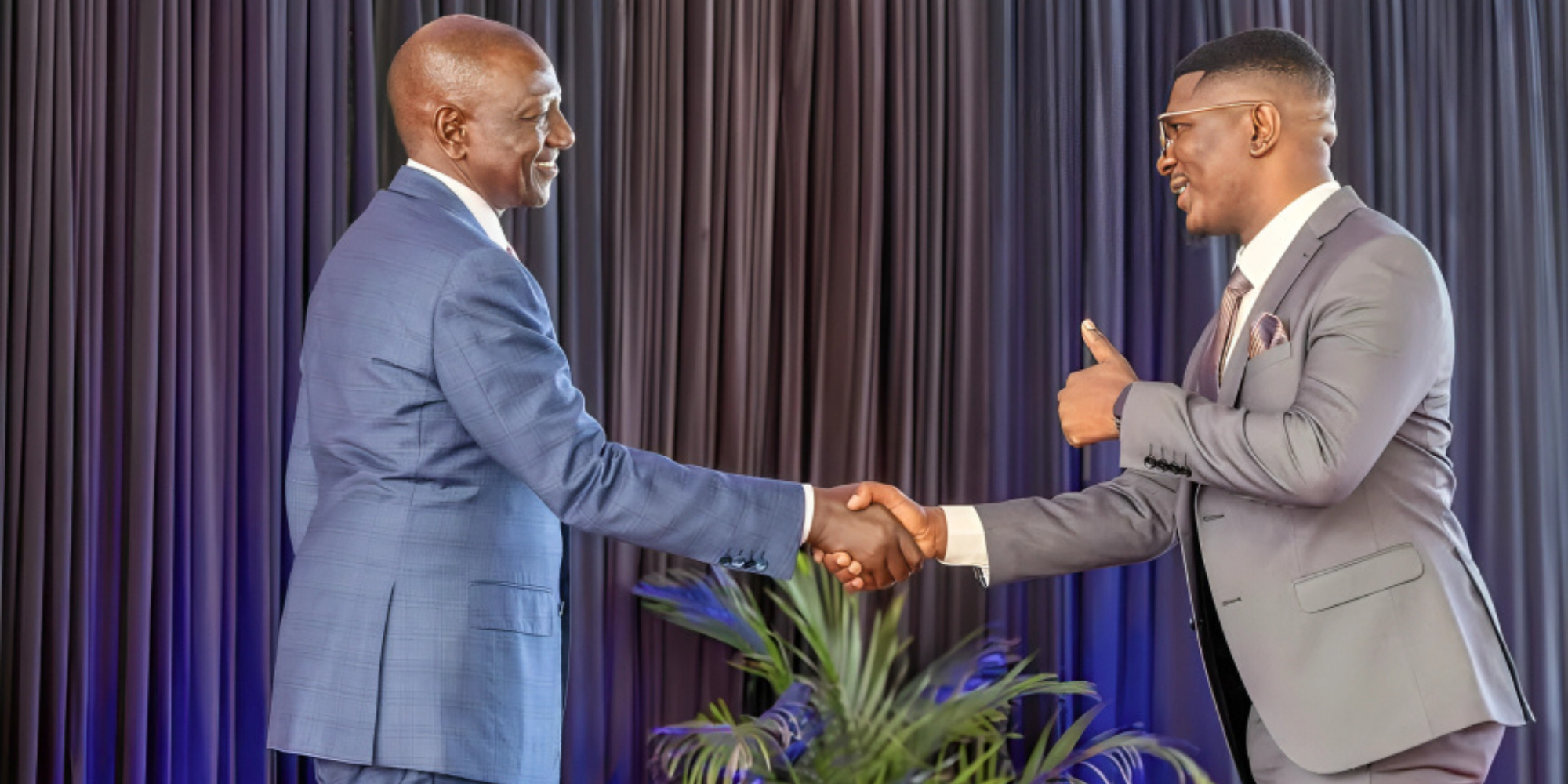 PS Fikirini Jacobs with President William Ruto.Photo/ File
