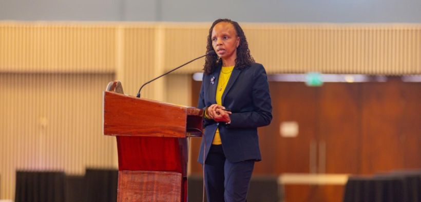 KUCCPS CEO Dr. Agnes Mercy speaking during the release of the 2026 placement results on July 8, 2026. PHOTO/ KUCCPS X.