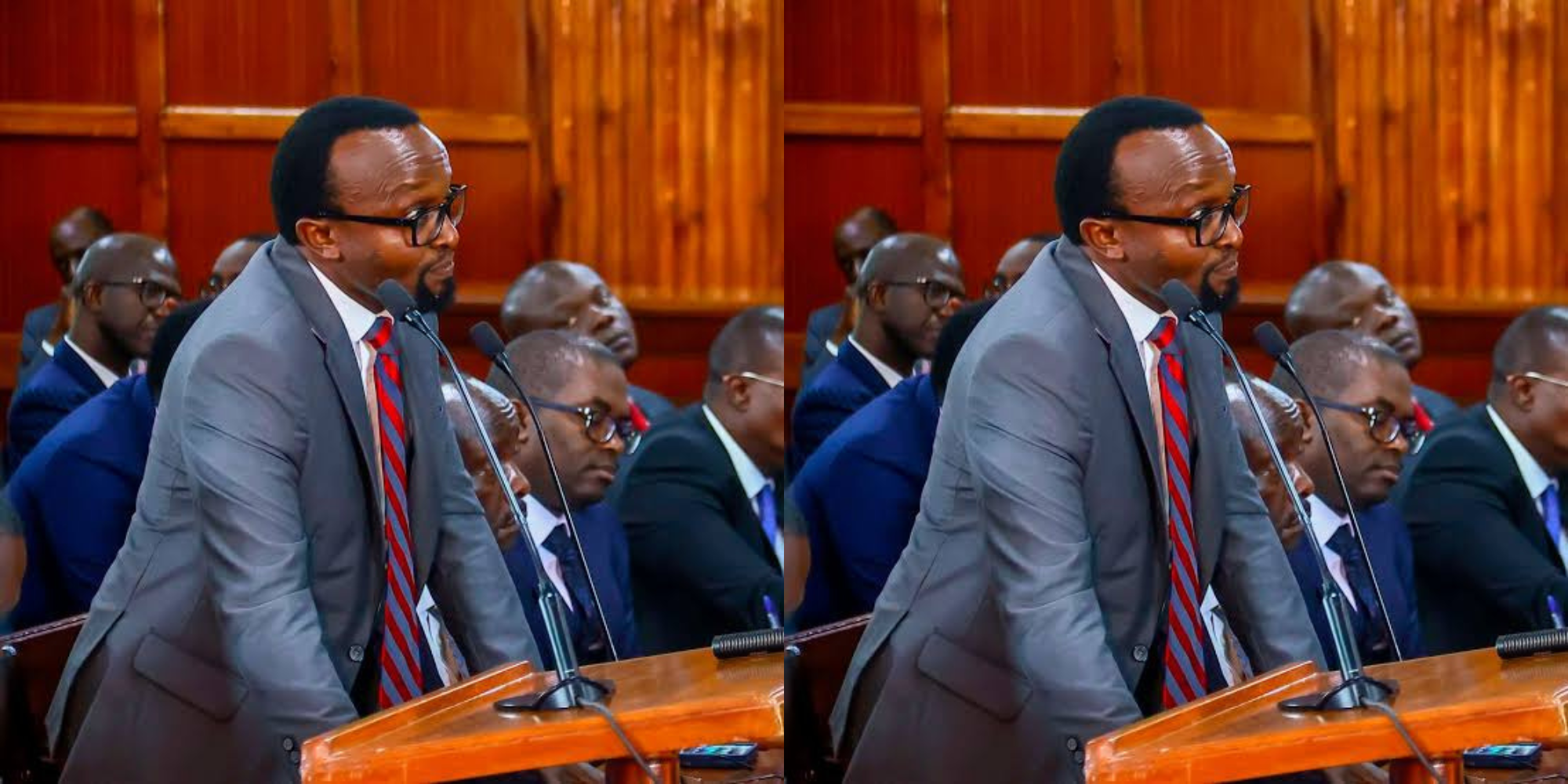 A photo of Lawyer Ndegwa Njiru during a court proceeding . Photo/ Ndewa Njiru / X