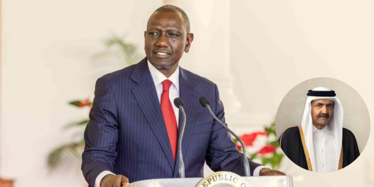 President William Ruto has sent his condolences to the Government and people of Qatar following the death of the former Amir, Sheikh Hamad bin Khalifa Al Thani.