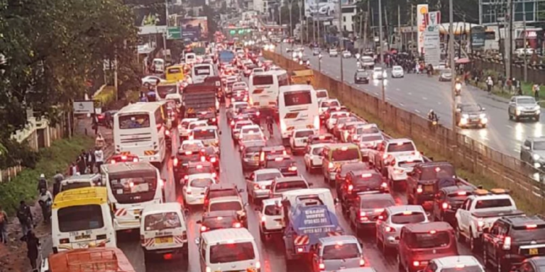 Traffic snarl-up along Waiyaki Way, Nairobi, taken on Thursday, May 2, 2024, at 5:00 p.m. [Photo/Courtesy]