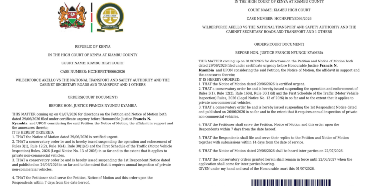 Court Stops NTSA From Enforcing Mandatory Annual Car Inspections