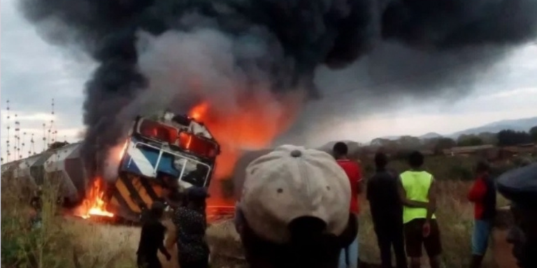 Magadi train fire disrupts operations at Simba as Kenya Railways probes the cause. PHOTO/ Kenya Railways