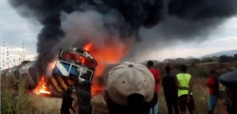 Magadi train fire disrupts operations at Simba as Kenya Railways probes the cause. PHOTO/ Kenya Railways