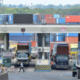 Trucks carrying cargo at the clearance terminals in Mombasa Port. PHOTO/ File